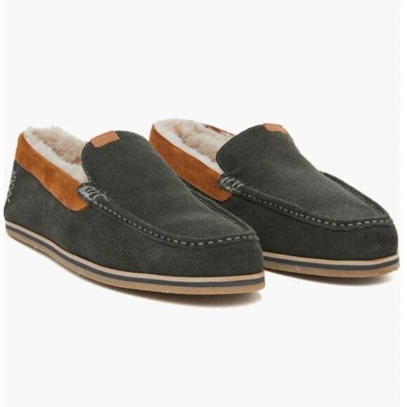 Hari Mari Other - NEW Hari Mari Men Hacienda Pewter Gray Shearling Lined Slipper Size 12 $160 [jb]